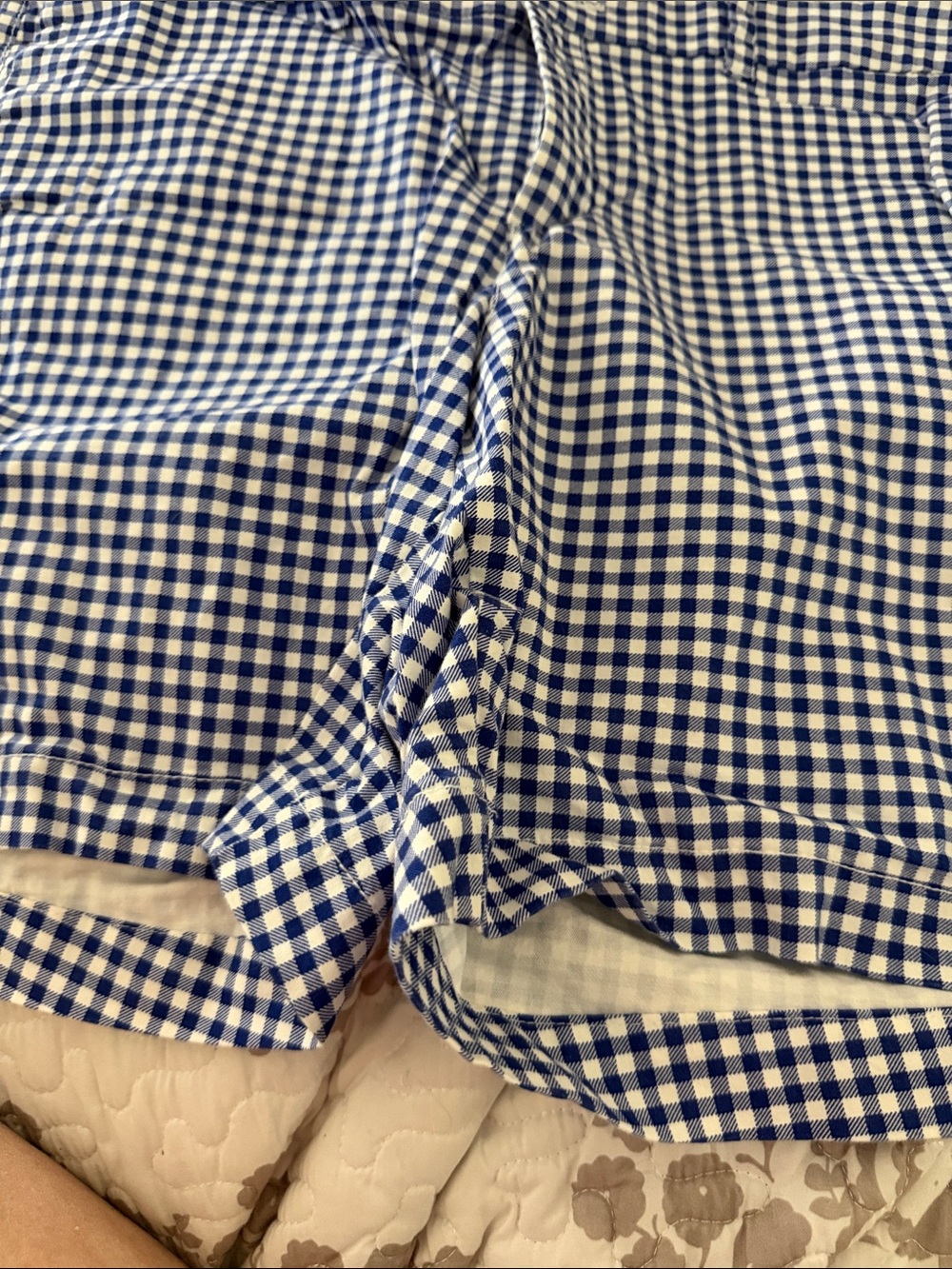 Old Navy Blue and White Gingham Women's Shorts
